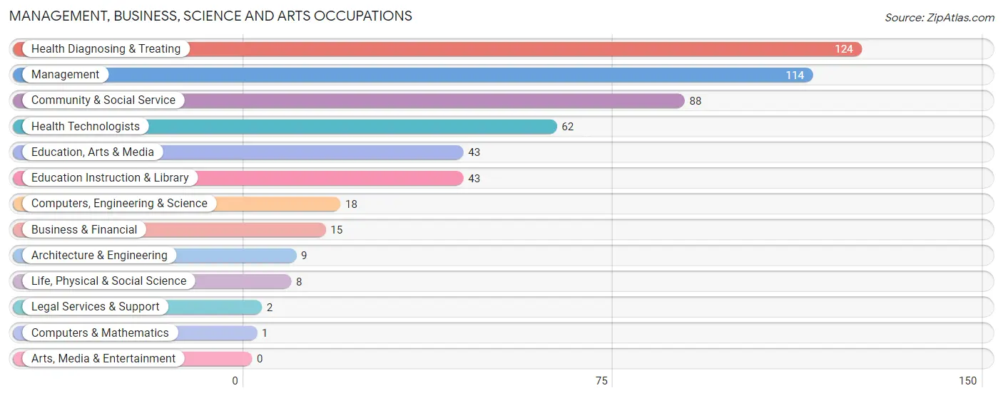 Management, Business, Science and Arts Occupations in Zip Code 49746