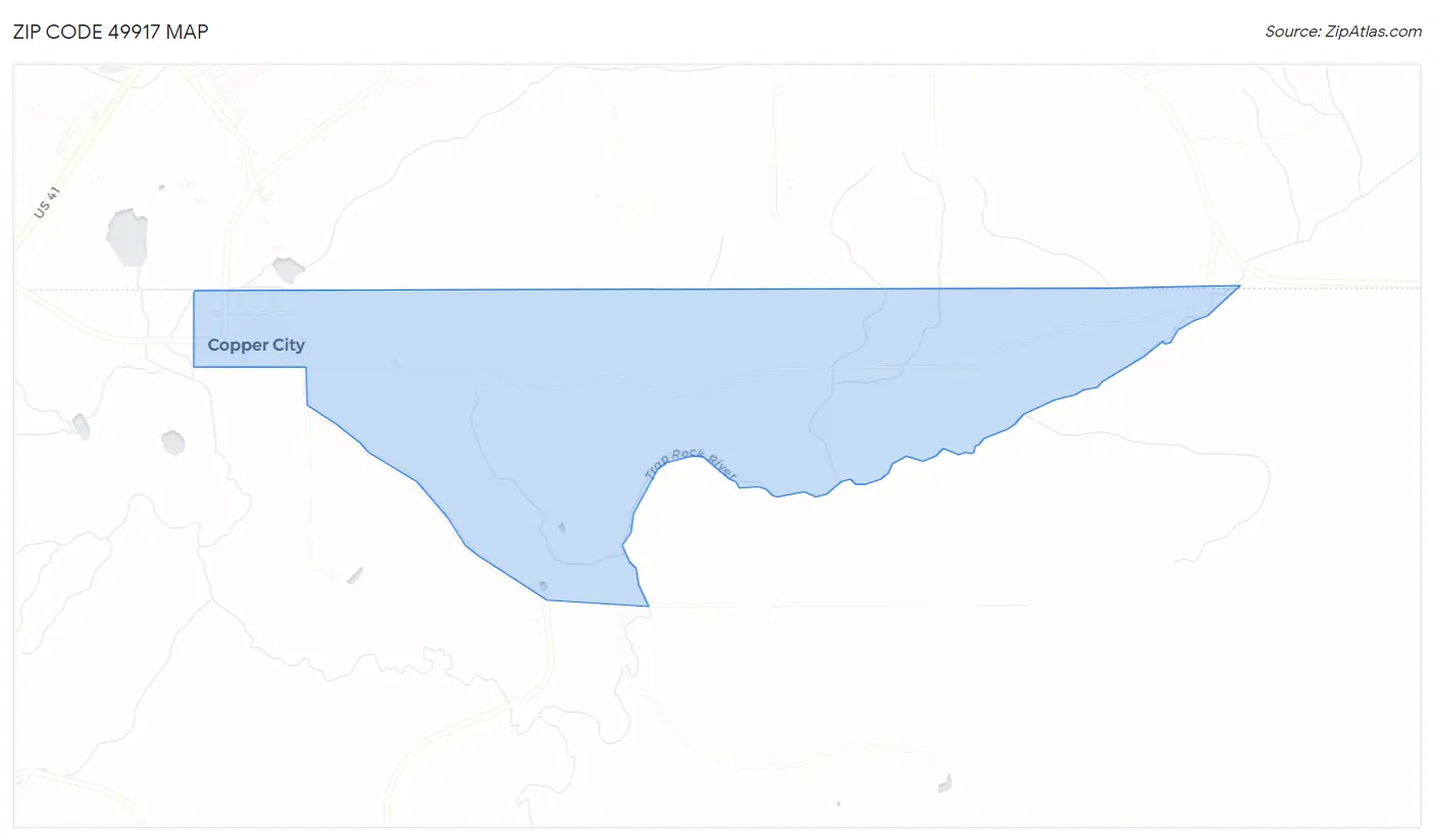 Zip Code 49917 Map