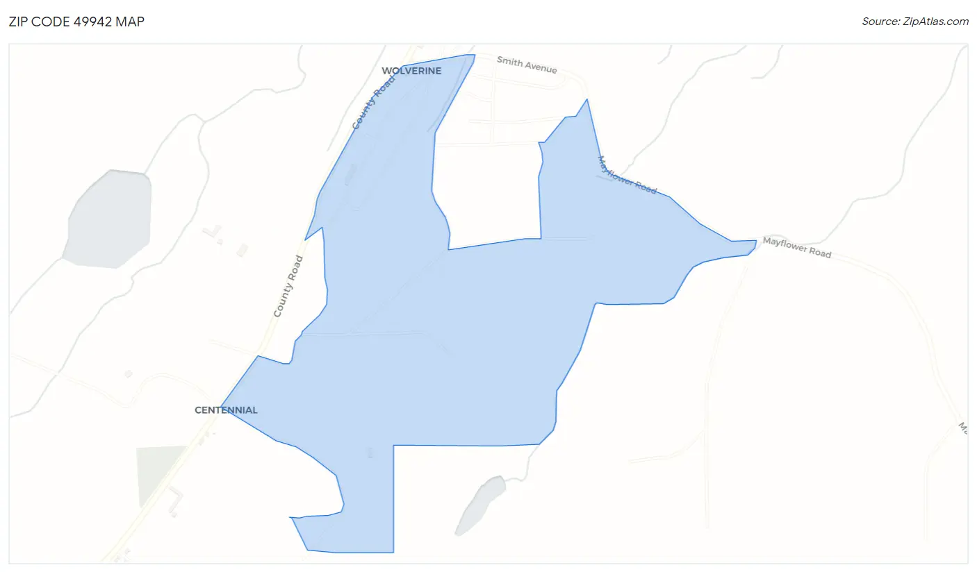 Zip Code 49942 Map