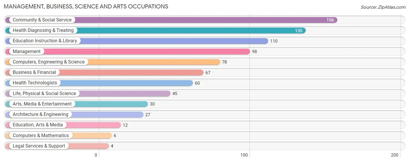 Management, Business, Science and Arts Occupations in Zip Code 49946