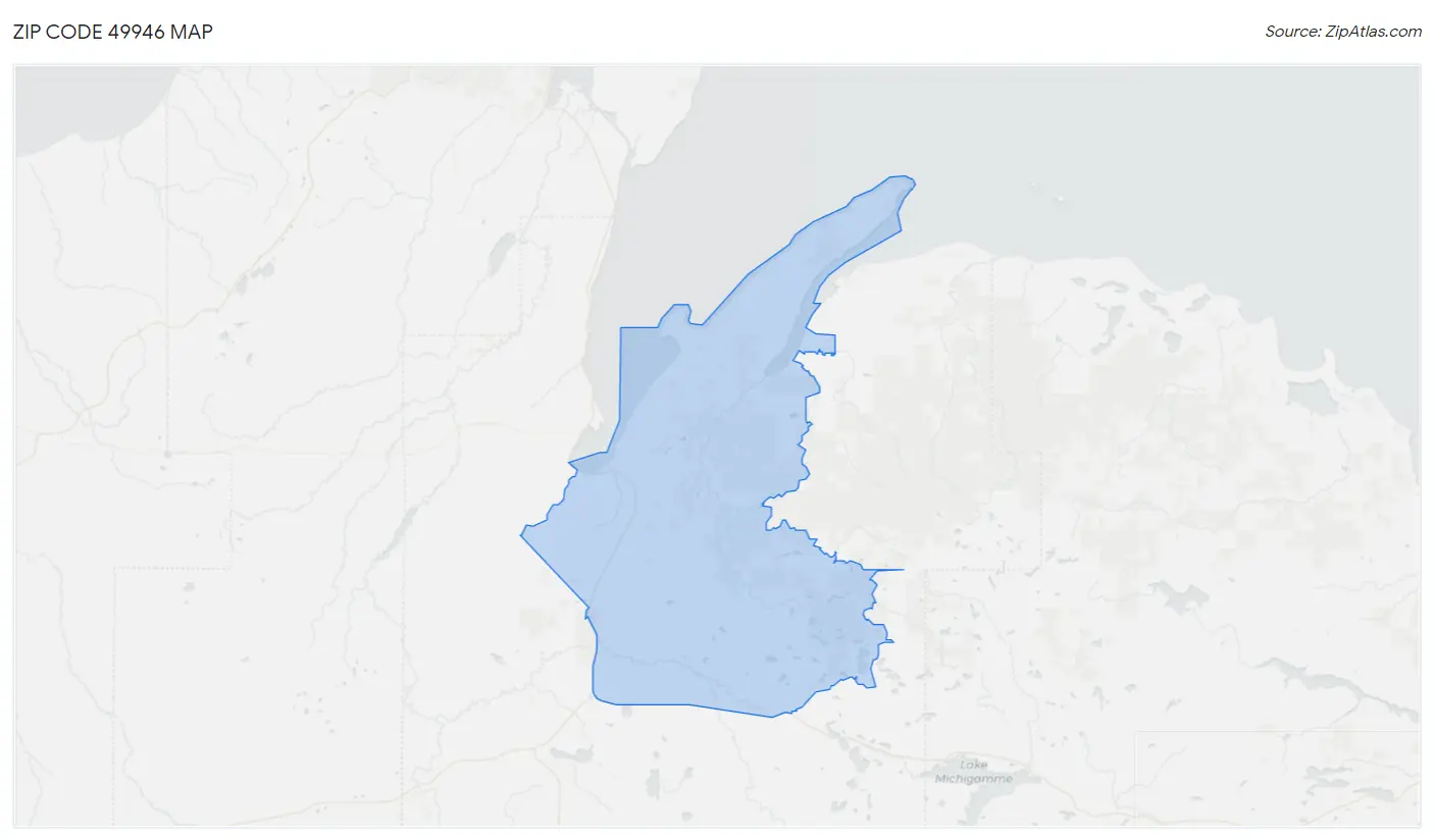 Zip Code 49946 Map