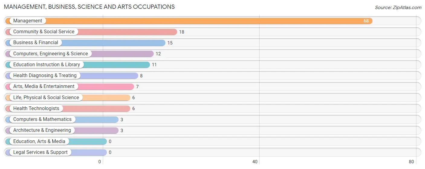 Management, Business, Science and Arts Occupations in Zip Code 50153