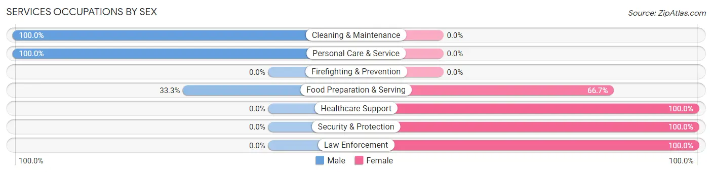 Services Occupations by Sex in Zip Code 50480
