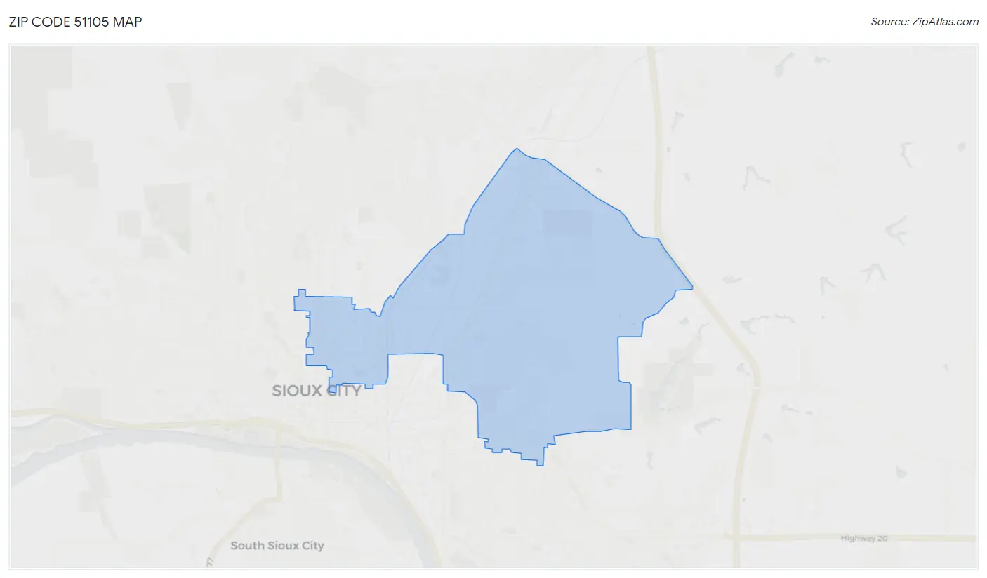 Zip Code 51105 Map