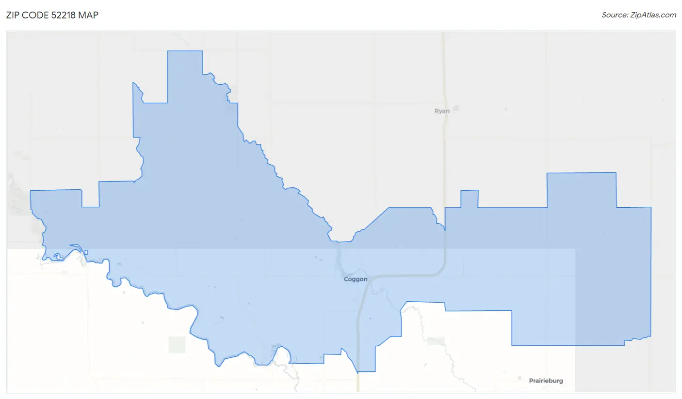 Zip Code 52218 Map