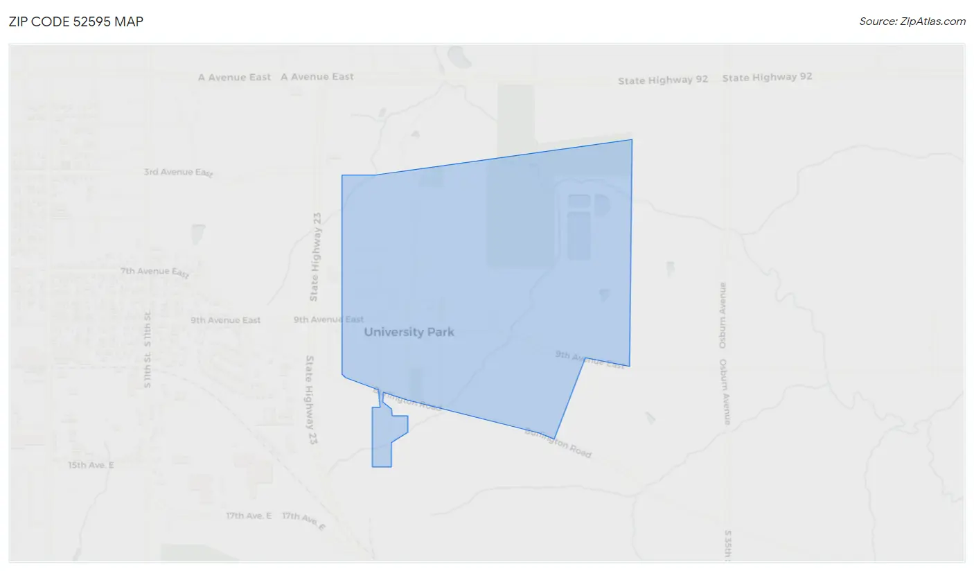 Zip Code 52595 Map