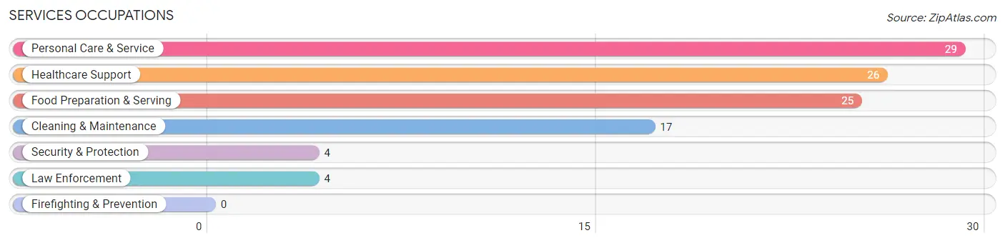 Services Occupations in Zip Code 53001