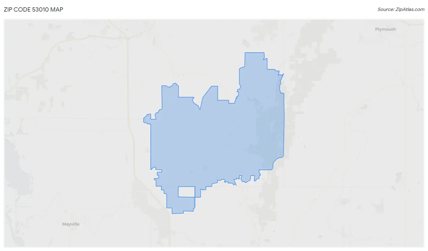 Zip Code 53010 Map