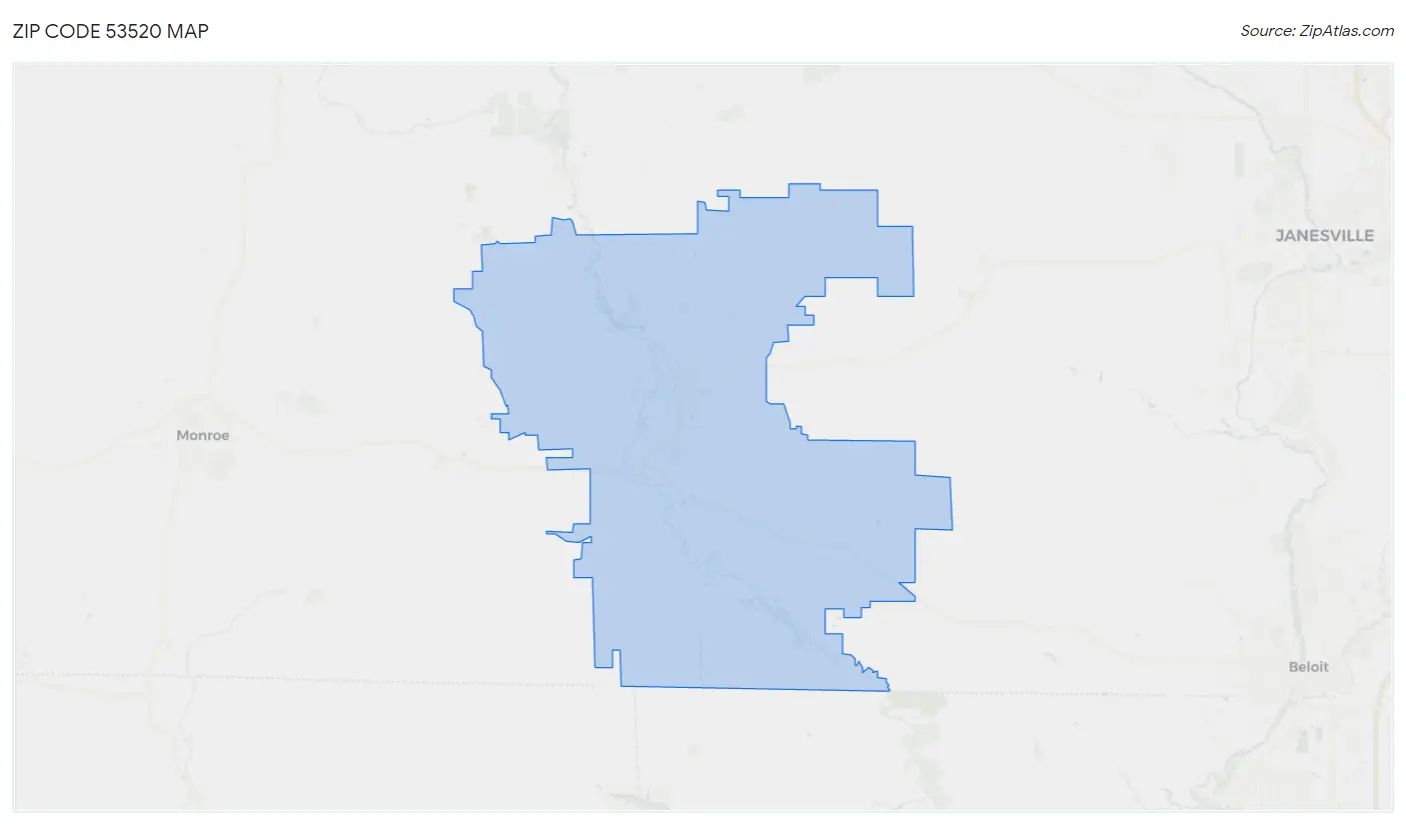 Zip Code 53520 Map