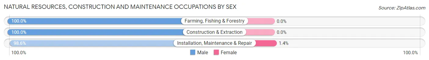 Natural Resources, Construction and Maintenance Occupations by Sex in Zip Code 53594