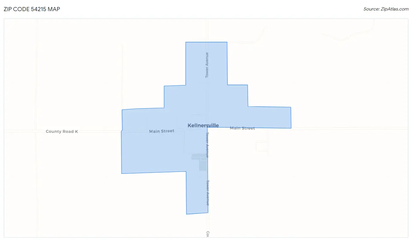 Zip Code 54215 Map