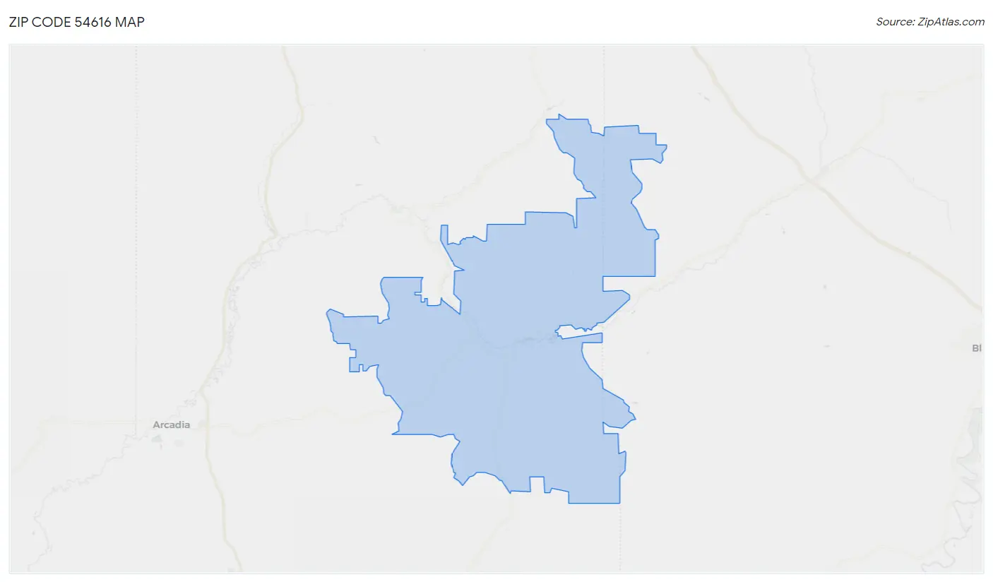 Zip Code 54616 Map