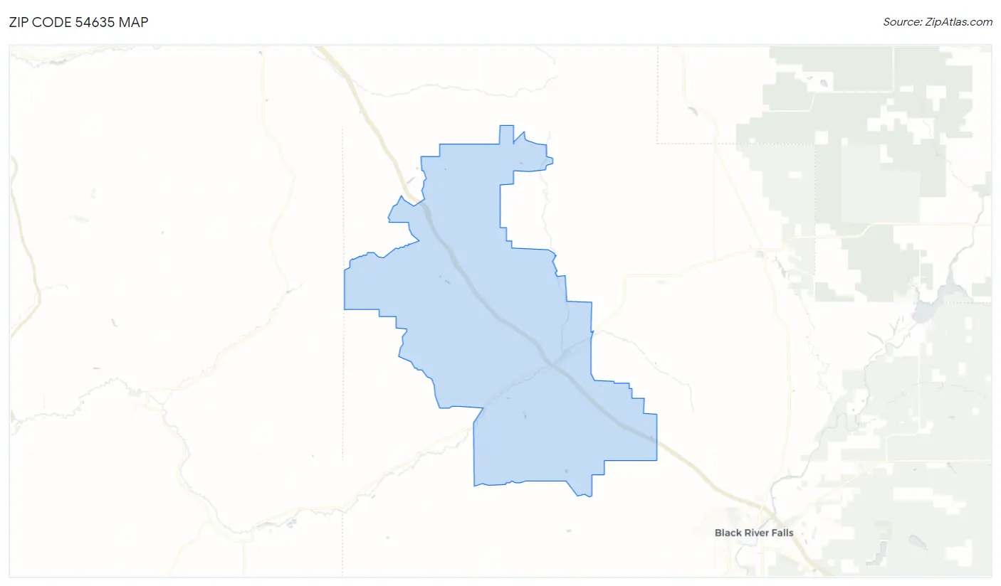 Zip Code 54635 Map