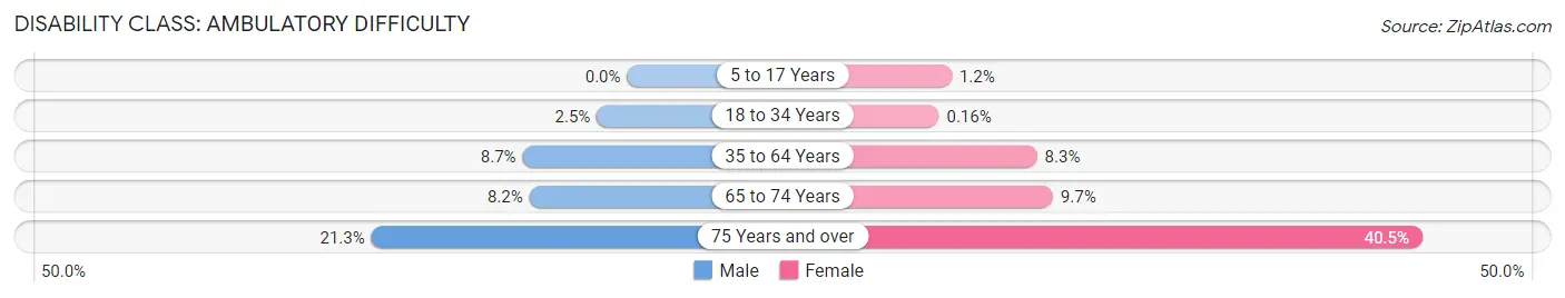 Disability in Zip Code 55102: <span>Ambulatory Difficulty</span>