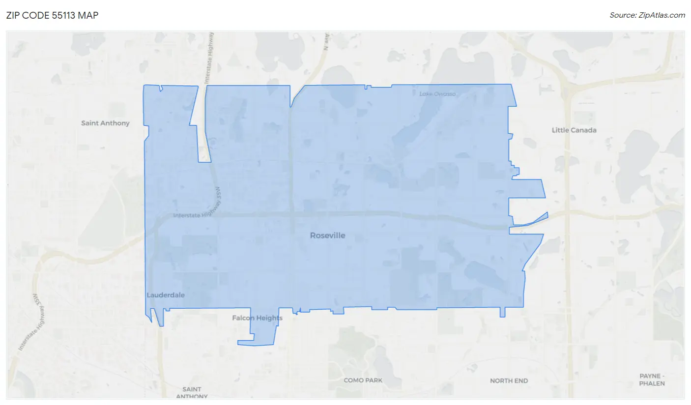 Zip Code 55113 Map