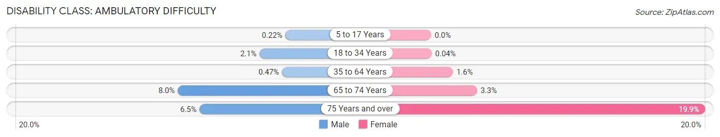 Disability in Zip Code 55123: <span>Ambulatory Difficulty</span>