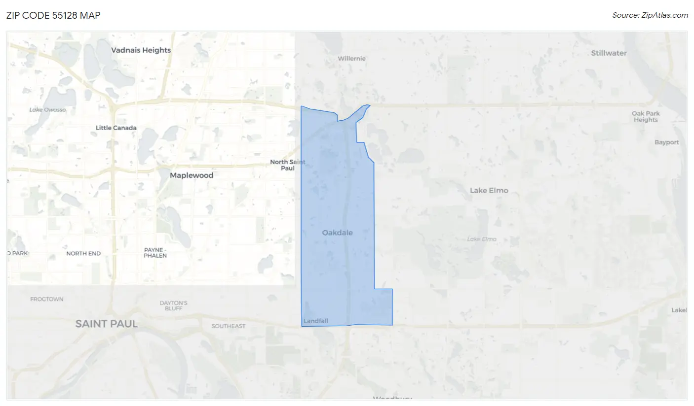 Zip Code 55128 Map