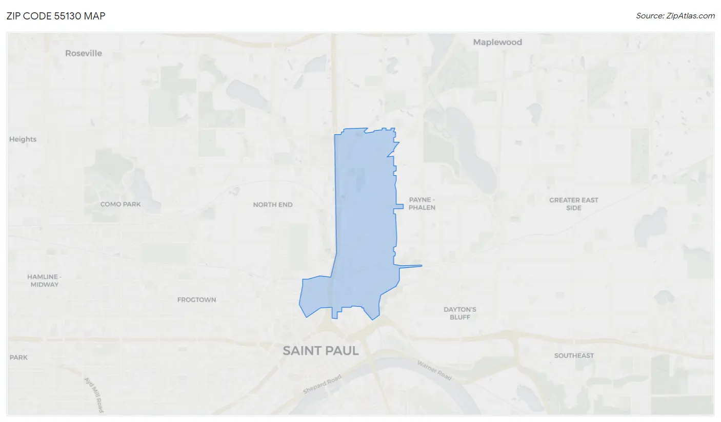 Zip Code 55130 Map