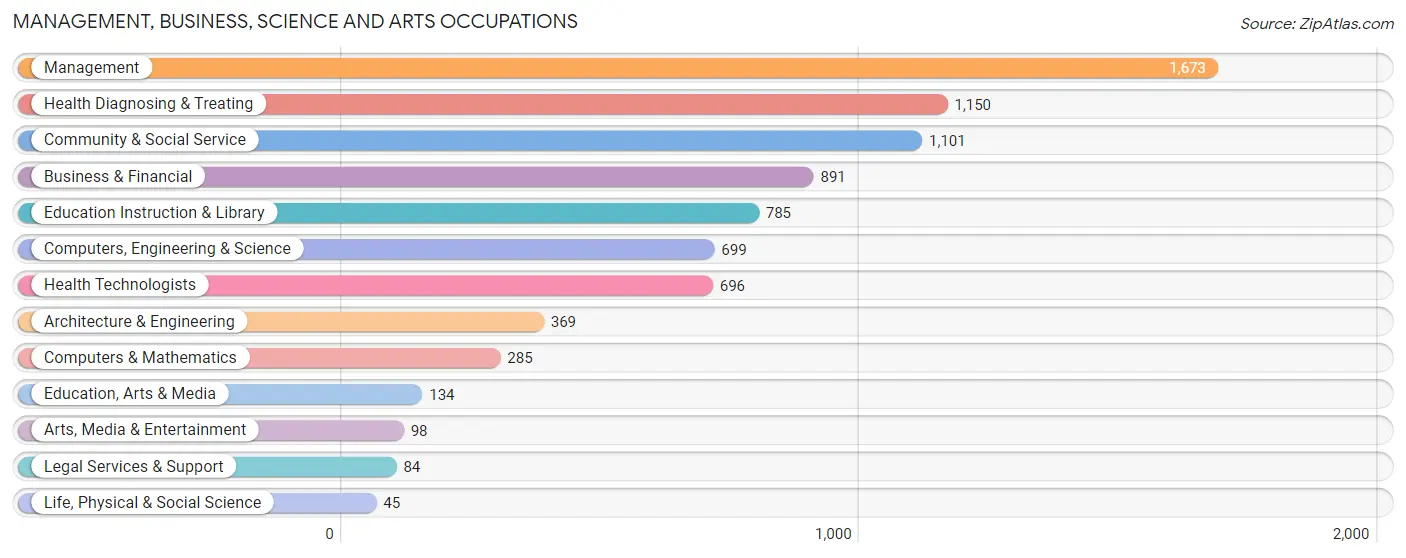 Management, Business, Science and Arts Occupations in Zip Code 55376