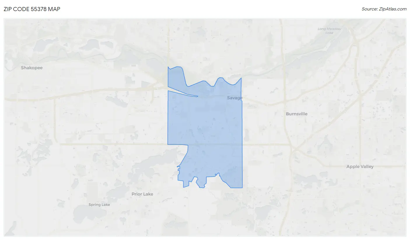 Zip Code 55378 Map