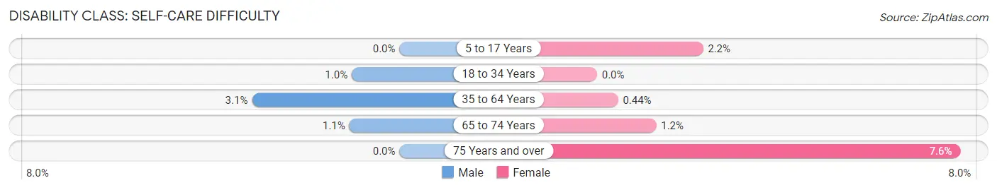 Disability in Zip Code 55382: <span>Self-Care Difficulty</span>