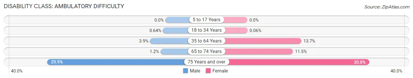 Disability in Zip Code 55403: <span>Ambulatory Difficulty</span>