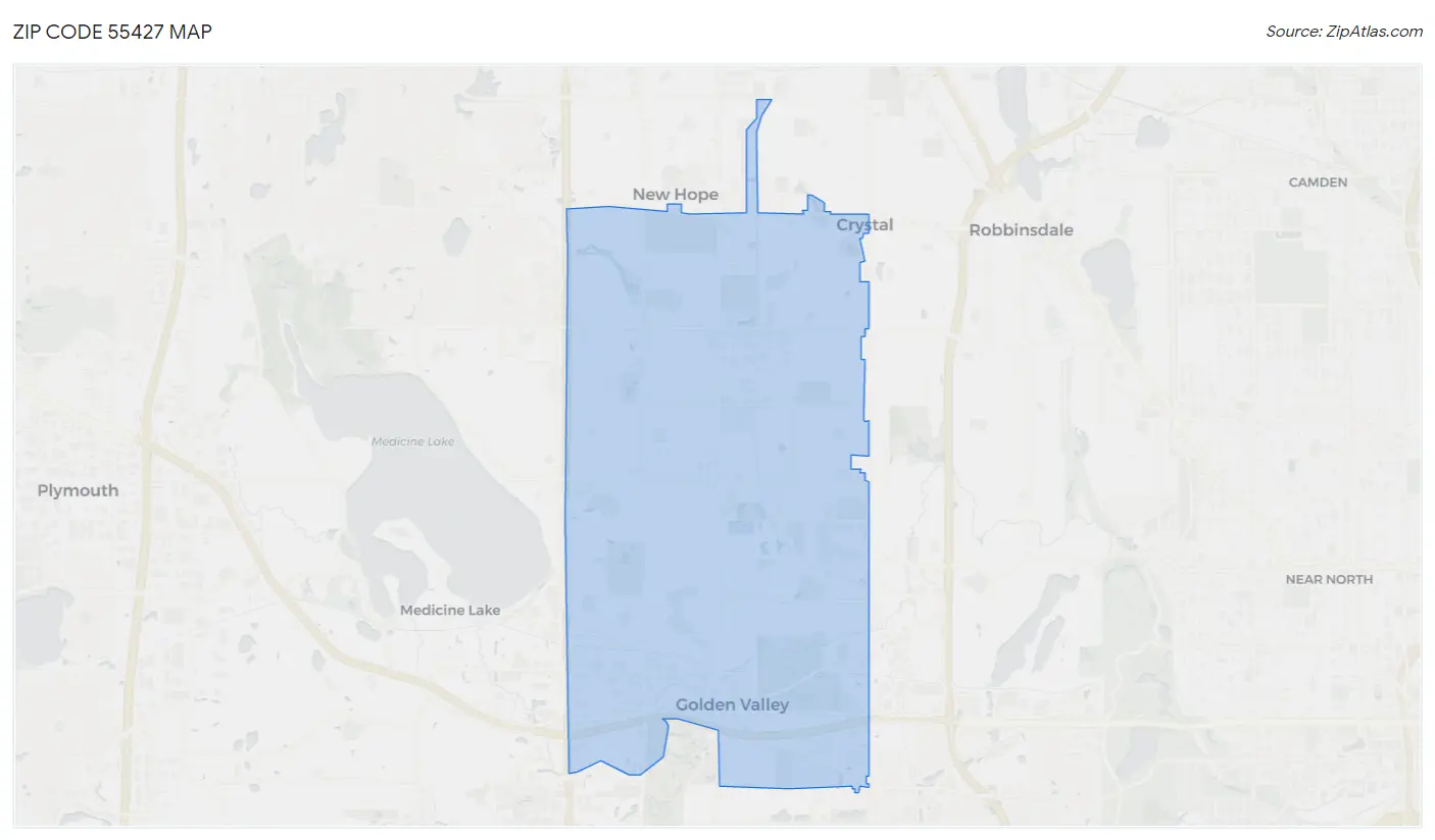 Zip Code 55427 Map