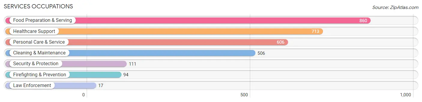 Services Occupations in Zip Code 55434