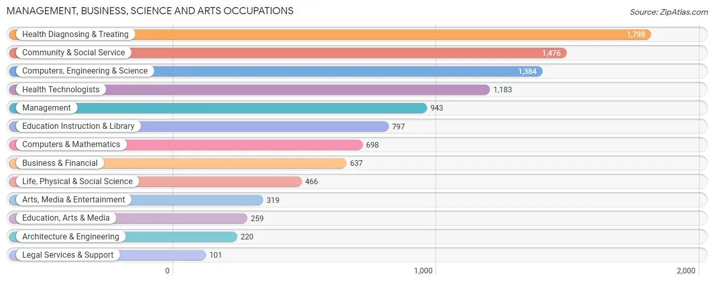 Management, Business, Science and Arts Occupations in Zip Code 55906