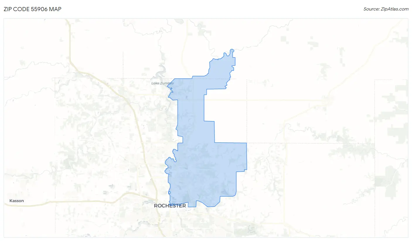 Zip Code 55906 Map