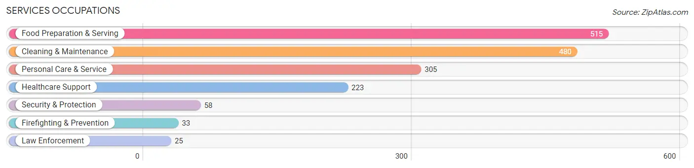 Services Occupations in Zip Code 55906