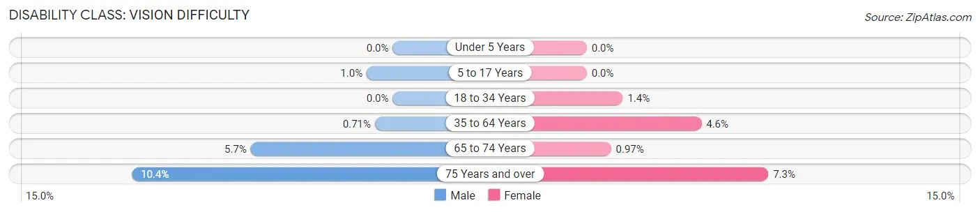 Disability in Zip Code 55906: <span>Vision Difficulty</span>