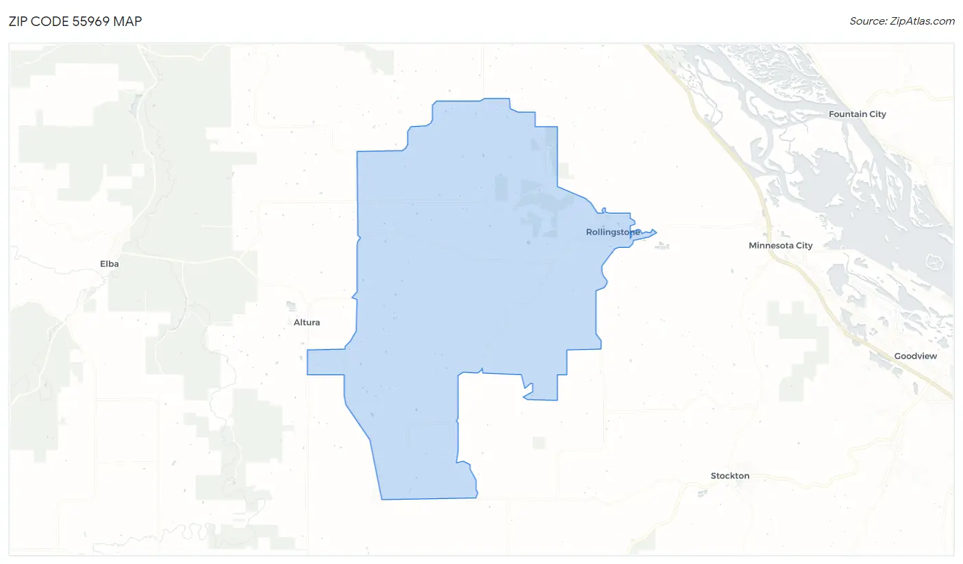 Zip Code 55969 Map