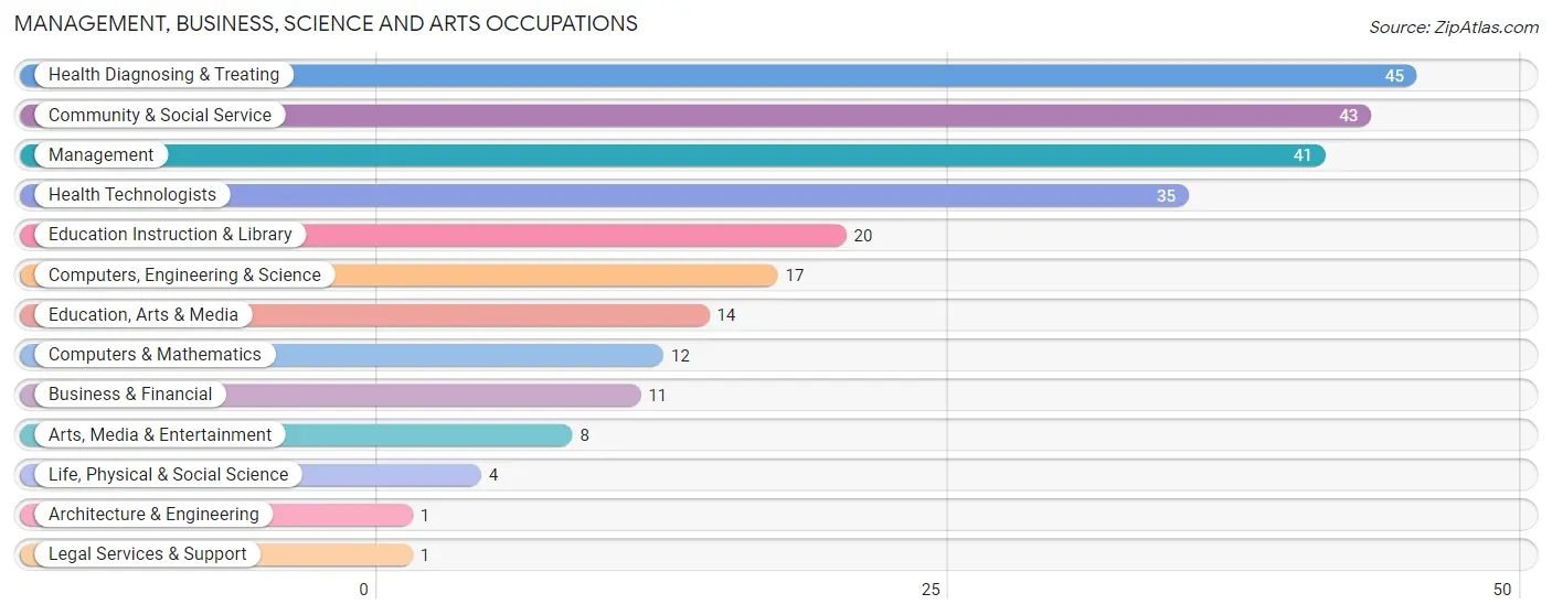 Management, Business, Science and Arts Occupations in Zip Code 56080