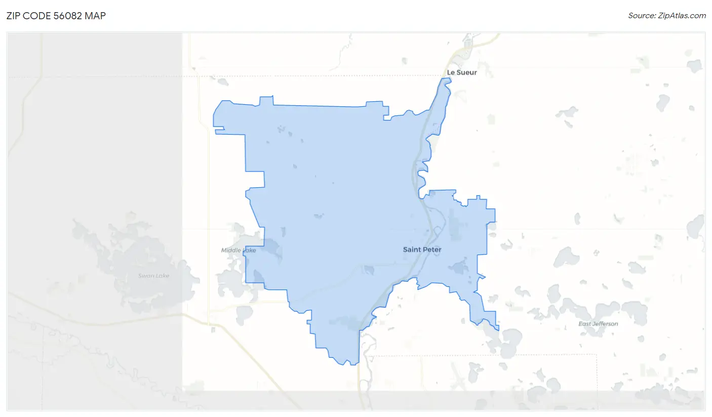 Zip Code 56082 Map