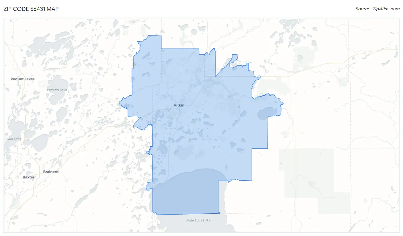 Zip Code 56431 Map