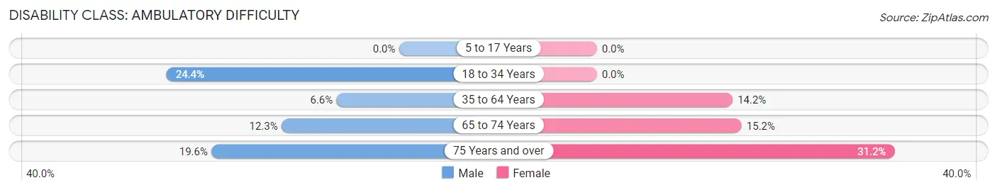 Disability in Zip Code 56469: <span>Ambulatory Difficulty</span>