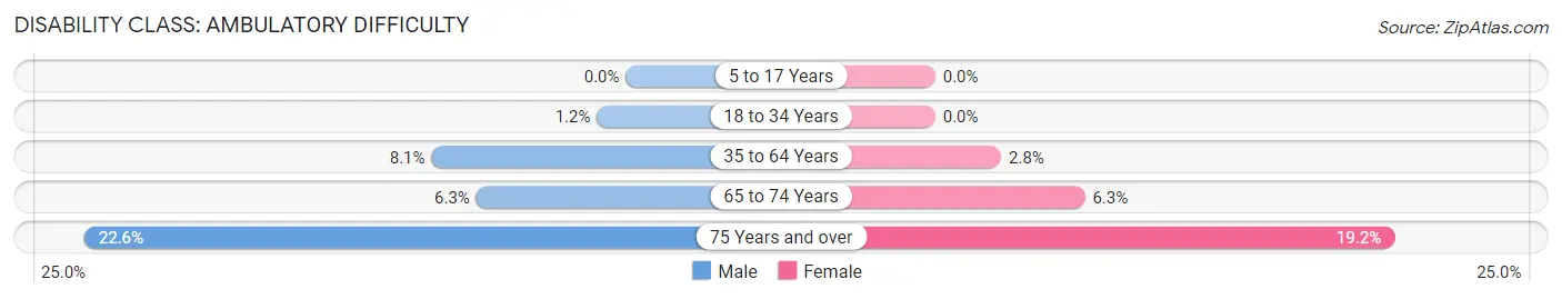 Disability in Zip Code 56528: <span>Ambulatory Difficulty</span>