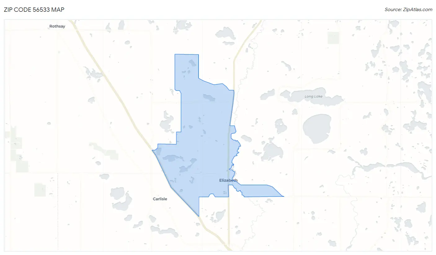 Zip Code 56533 Map