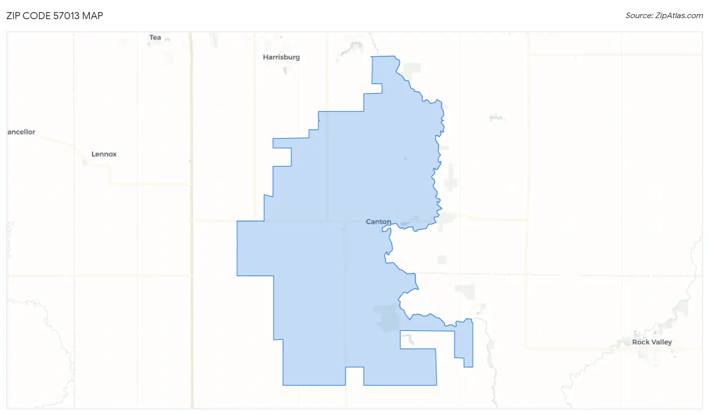 Zip Code 57013 Map