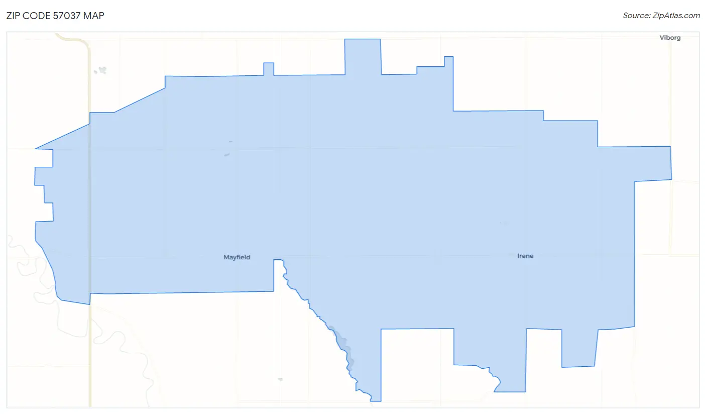 Zip Code 57037 Map