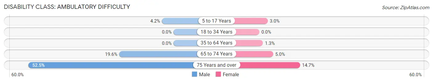 Disability in Zip Code 57223: <span>Ambulatory Difficulty</span>