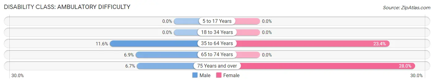 Disability in Zip Code 57317: <span>Ambulatory Difficulty</span>