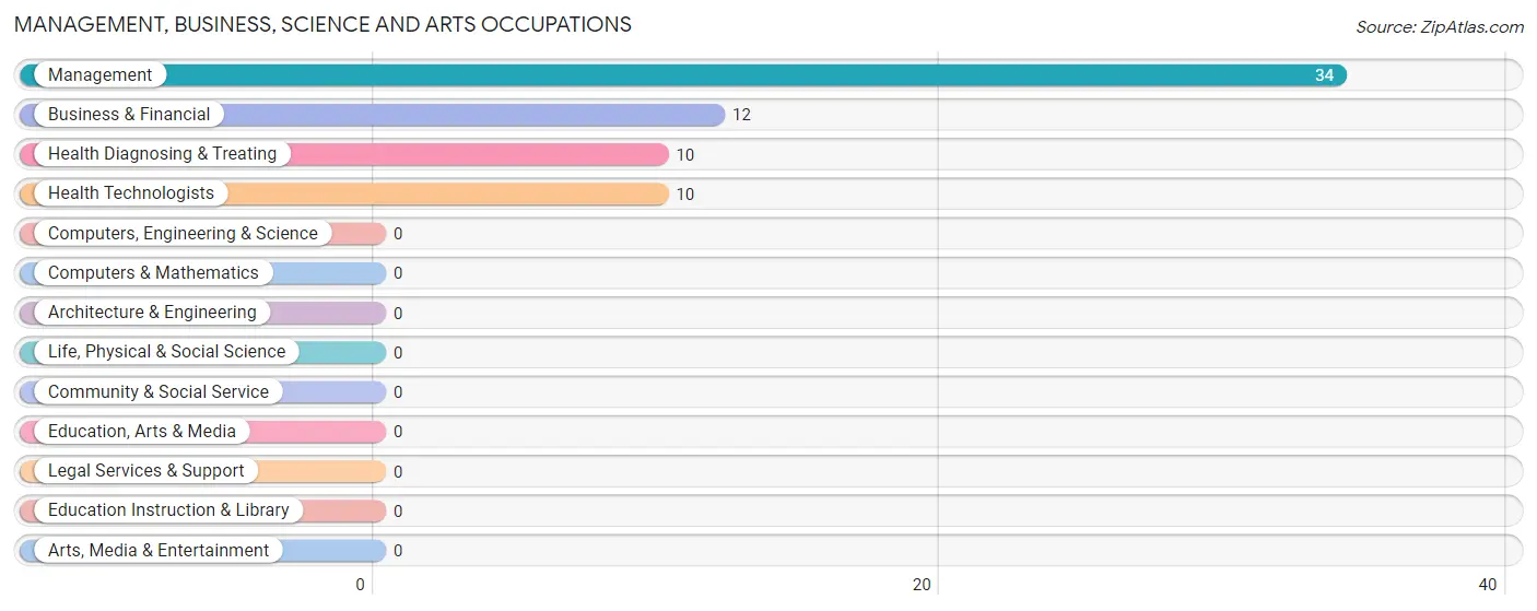 Management, Business, Science and Arts Occupations in Zip Code 57341