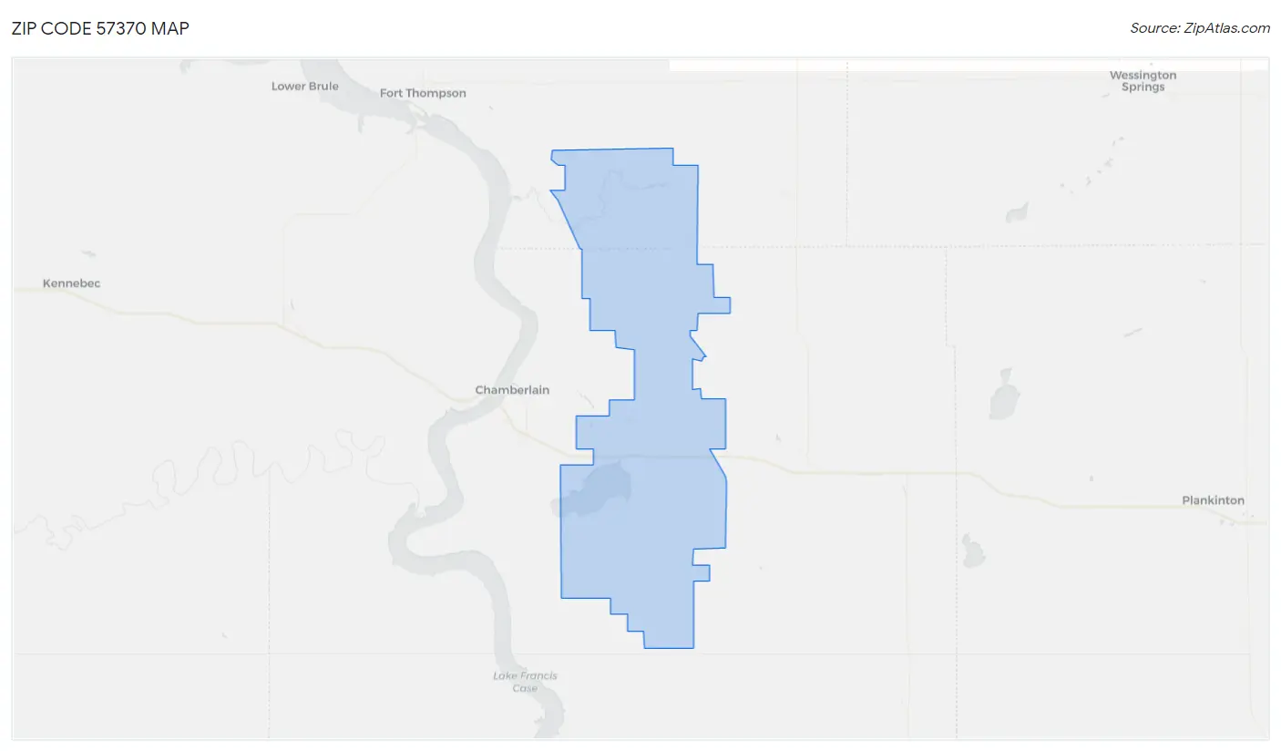 Zip Code 57370 Map