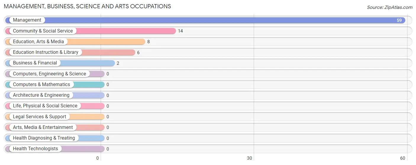 Management, Business, Science and Arts Occupations in Zip Code 57433