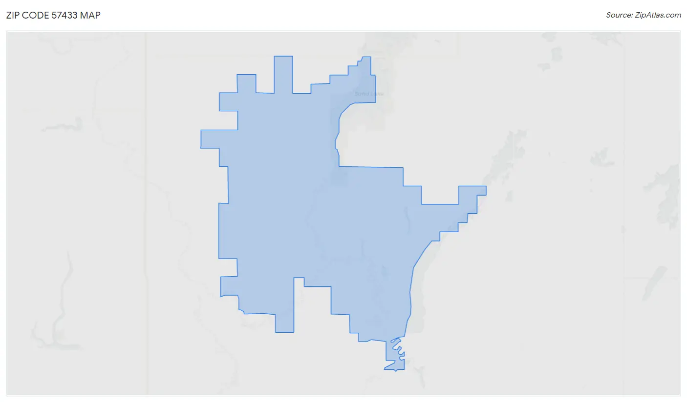 Zip Code 57433 Map