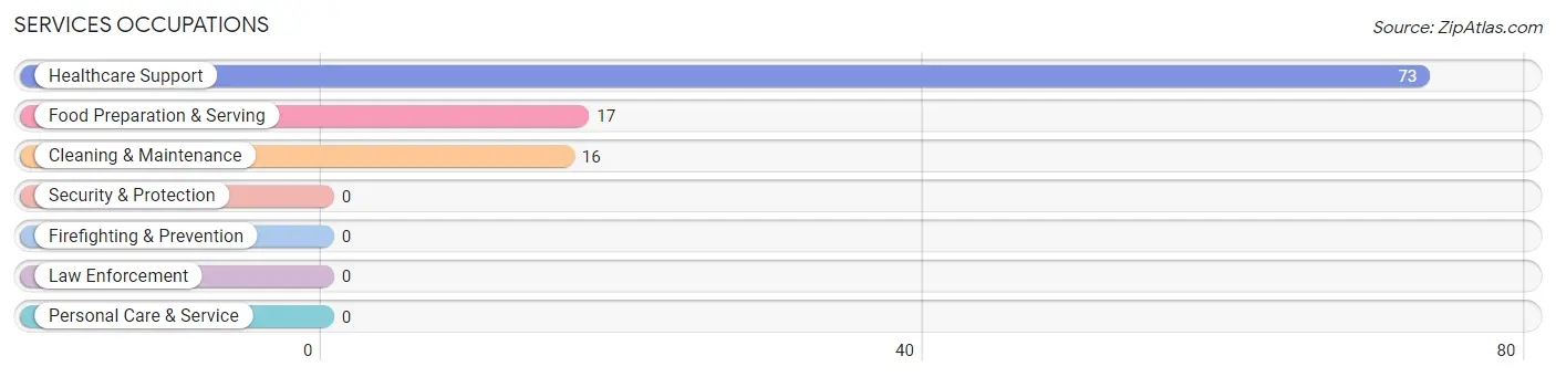 Services Occupations in Zip Code 57437