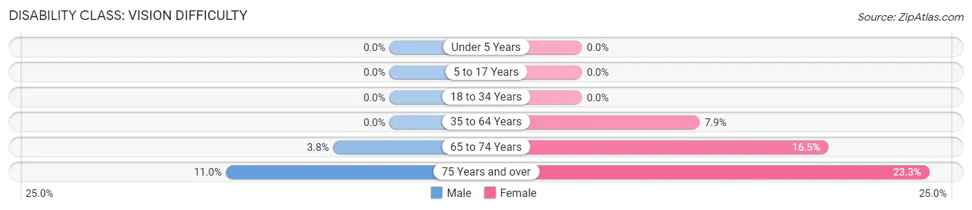 Disability in Zip Code 57437: <span>Vision Difficulty</span>