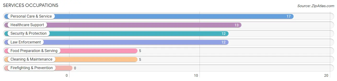 Services Occupations in Zip Code 57438